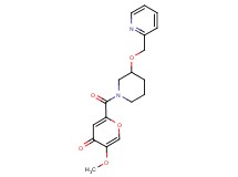 5-methoxy-2-{[3-(2-pyridinylmethoxy)-1-piperidinyl]carbonyl}-4H-pyran-4-one