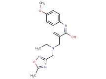 3-({ethyl[(5-methyl-1,2,4-oxadiazol-3-yl)methyl]amino}methyl)-6-methoxy-2-quinolinol