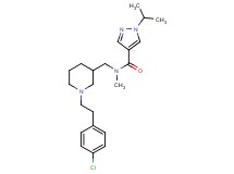 N-({1-[2-(4-chlorophenyl)ethyl]-3-piperidinyl}methyl)-1-isopropyl-N-methyl-1H-pyrazole-4-carboxamide