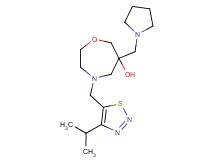 4-[(4-isopropyl-1,2,3-thiadiazol-5-yl)methyl]-6-(pyrrolidin-1-ylmethyl)-1,4-oxazepan-6-ol
