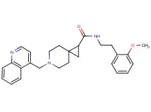 N-[2-(2-methoxyphenyl)ethyl]-6-(4-quinolinylmethyl)-6-azaspiro[2.5]octane-1-carboxamide