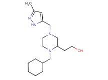 2-{1-(cyclohexylmethyl)-4-[(3-methyl-1H-pyrazol-5-yl)methyl]-2-piperazinyl}ethanol