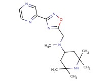 N,2,2,6,6-pentamethyl-N-{[3-(2-pyrazinyl)-1,2,4-oxadiazol-5-yl]methyl}-4-piperidinamine