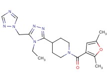 1-(2,5-dimethyl-3-furoyl)-4-[4-ethyl-5-(1H-1,2,4-triazol-1-ylmethyl)-4H-1,2,4-triazol-3-yl]piperidine