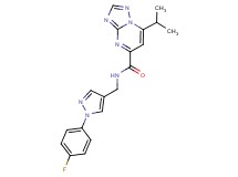N-{[1-(4-fluorophenyl)-1H-pyrazol-4-yl]methyl}-7-isopropyl[1,2,4]triazolo[1,5-a]pyrimidine-5-carboxamide
