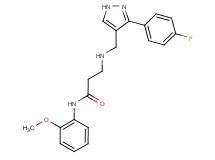 3-({[3-(4-fluorophenyl)-1H-pyrazol-4-yl]methyl}amino)-N-(2-methoxyphenyl)propanamide