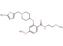 4-methoxy-N-(2-methoxyethyl)-2-({1-[(5-methyl-2-thienyl)methyl]-4-piperidinyl}oxy)benzamide