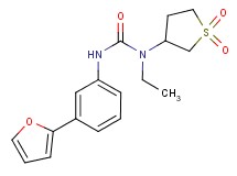 N-(1,1-dioxidotetrahydro-3-thienyl)-N-ethyl-N'-[3-(2-furyl)phenyl]urea