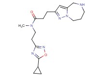 N-[2-(5-cyclopropyl-1,2,4-oxadiazol-3-yl)ethyl]-N-methyl-3-(5,6,7,8-tetrahydro-4H-pyrazolo[1,5-a][1,4]diazepin-2-yl)propanamide hydrochloride