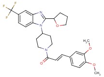 1-{1-[(2E)-3-(3,4-dimethoxyphenyl)-2-propenoyl]-4-piperidinyl}-2-(tetrahydro-2-furanyl)-5-(trifluoromethyl)-1H-benzimidazole