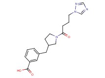 3-({1-[4-(1H-1,2,4-triazol-1-yl)butanoyl]-3-pyrrolidinyl}methyl)benzoic acid