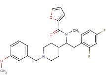 N-{2-(2,4-difluorophenyl)-1-[1-(3-methoxybenzyl)-4-piperidinyl]ethyl}-N-methyl-2-furamide