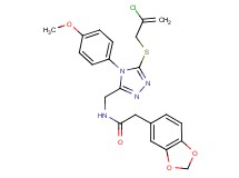 2-(1,3-benzodioxol-5-yl)-N-{[5-[(2-chloro-2-propen-1-yl)thio]-4-(4-methoxyphenyl)-4H-1,2,4-triazol-3-yl]methyl}acetamide