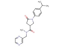 1-(4-isopropylphenyl)-N-methyl-5-oxo-N-(2-pyrazinylmethyl)-3-pyrrolidinecarboxamide
