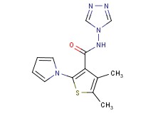 4,5-dimethyl-2-(1H-pyrrol-1-yl)-N-4H-1,2,4-triazol-4-ylthiophene-3-carboxamide