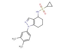 N-[1-(3,4-dimethylphenyl)-4,5,6,7-tetrahydro-1H-indazol-4-yl]cyclopropanesulfonamide