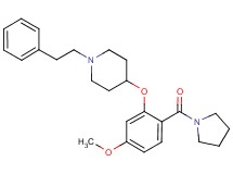 4-[5-methoxy-2-(1-pyrrolidinylcarbonyl)phenoxy]-1-(2-phenylethyl)piperidine