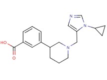 3-{1-[(1-cyclopropyl-1H-imidazol-5-yl)methyl]piperidin-3-yl}benzoic acid