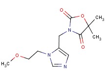 3-{[1-(2-methoxyethyl)-1H-imidazol-5-yl]methyl}-5,5-dimethyl-1,3-oxazolidine-2,4-dione