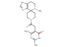 2,6-dimethyl-5-[2-(5-methyl-1,5,6,7-tetrahydro-1'H-spiro[imidazo[4,5-c]pyridine-4,4'-piperidin]-1'-yl)-2-oxoethyl]pyrimidin-4(3H)-one