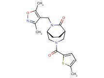 (1S*,5R*)-6-[(3,5-dimethylisoxazol-4-yl)methyl]-3-[(5-methyl-2-thienyl)carbonyl]-3,6-diazabicyclo[3.2.2]nonan-7-one