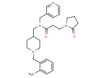N-{[1-(2-methylbenzyl)-4-piperidinyl]methyl}-3-(2-oxo-1-pyrrolidinyl)-N-(3-pyridinylmethyl)propanamide