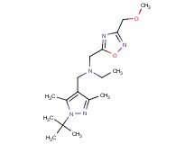 N-[(1-tert-butyl-3,5-dimethyl-1H-pyrazol-4-yl)methyl]-N-{[3-(methoxymethyl)-1,2,4-oxadiazol-5-yl]methyl}ethanamine