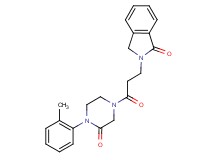 2-{3-[4-(2-methylphenyl)-3-oxo-1-piperazinyl]-3-oxopropyl}-1-isoindolinone