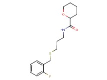 N-{3-[(2-fluorobenzyl)thio]propyl}tetrahydro-2H-pyran-2-carboxamide