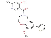 5-{[9-methoxy-7-(2-thienyl)-2,3-dihydro-1,4-benzoxazepin-4(5H)-yl]carbonyl}-2-methyl-4-pyridinol