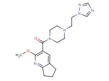 2-methoxy-3-({4-[2-(1H-1,2,4-triazol-1-yl)ethyl]-1-piperazinyl}carbonyl)-6,7-dihydro-5H-cyclopenta[b]pyridine