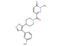 2-methyl-6-({4-[4-(3-methylphenyl)-1H-pyrazol-5-yl]piperidin-1-yl}carbonyl)pyridazin-3(2H)-one