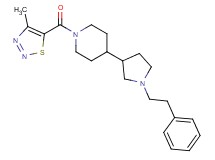 1-[(4-methyl-1,2,3-thiadiazol-5-yl)carbonyl]-4-[1-(2-phenylethyl)-3-pyrrolidinyl]piperidine