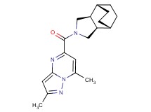 (1R*,2R*,6S*,7S*)-4-[(2,7-dimethylpyrazolo[1,5-a]pyrimidin-5-yl)carbonyl]-4-azatricyclo[5.2.2.0~2,6~]undecane