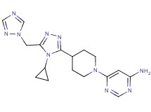 6-{4-[4-cyclopropyl-5-(1H-1,2,4-triazol-1-ylmethyl)-4H-1,2,4-triazol-3-yl]piperidin-1-yl}pyrimidin-4-amine