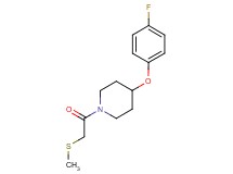 4-(4-fluorophenoxy)-1-[(methylthio)acetyl]piperidine
