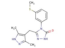 5-[(3,5-dimethyl-1H-pyrazol-4-yl)methyl]-4-[3-(methylthio)phenyl]-2,4-dihydro-3H-1,2,4-triazol-3-one