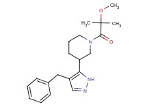 3-(4-benzyl-1H-pyrazol-5-yl)-1-(2-methoxy-2-methylpropanoyl)piperidine