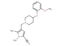 4-{[4-(2-methoxyphenoxy)-1-piperidinyl]methyl}-1,5-dimethyl-1H-pyrrole-2-carbonitrile