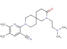 2-{2-[2-(dimethylamino)ethyl]-3-oxo-2,9-diazaspiro[5.5]undec-9-yl}-5,6-dimethylnicotinonitrile