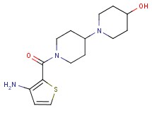 1'-[(3-amino-2-thienyl)carbonyl]-1,4'-bipiperidin-4-ol hydrochloride