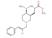 methyl 3-[(3S*,4R*)-1-[(2Z)-2-chloro-3-phenyl-2-propen-1-yl]-4-(dimethylamino)-3-piperidinyl]propanoate