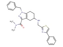1-benzyl-N,N-dimethyl-5-{[(4-phenyl-1,3-thiazol-2-yl)methyl]amino}-4,5,6,7-tetrahydro-1H-indazole-3-carboxamide