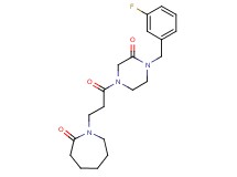 1-{3-[4-(3-fluorobenzyl)-3-oxo-1-piperazinyl]-3-oxopropyl}-2-azepanone