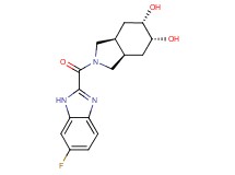 (3aR*,5R*,6S*,7aS*)-2-[(6-fluoro-1H-benzimidazol-2-yl)carbonyl]octahydro-1H-isoindole-5,6-diol