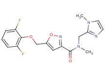 5-[(2,6-difluorophenoxy)methyl]-N-methyl-N-[(1-methyl-1H-imidazol-2-yl)methyl]isoxazole-3-carboxamide