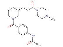 N-[4-({3-[3-(4-methyl-1-piperazinyl)-3-oxopropyl]-1-piperidinyl}carbonyl)phenyl]acetamide