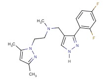 N-{[3-(2,4-difluorophenyl)-1H-pyrazol-4-yl]methyl}-2-(3,5-dimethyl-1H-pyrazol-1-yl)-N-methylethanamine