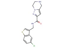 N-[(5-chloro-1-benzothien-3-yl)methyl]-4,5,6,7-tetrahydropyrazolo[1,5-a]pyrazine-2-carboxamide hydrochloride