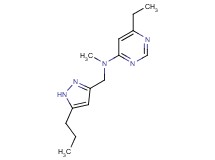 6-ethyl-N-methyl-N-[(5-propyl-1H-pyrazol-3-yl)methyl]pyrimidin-4-amine